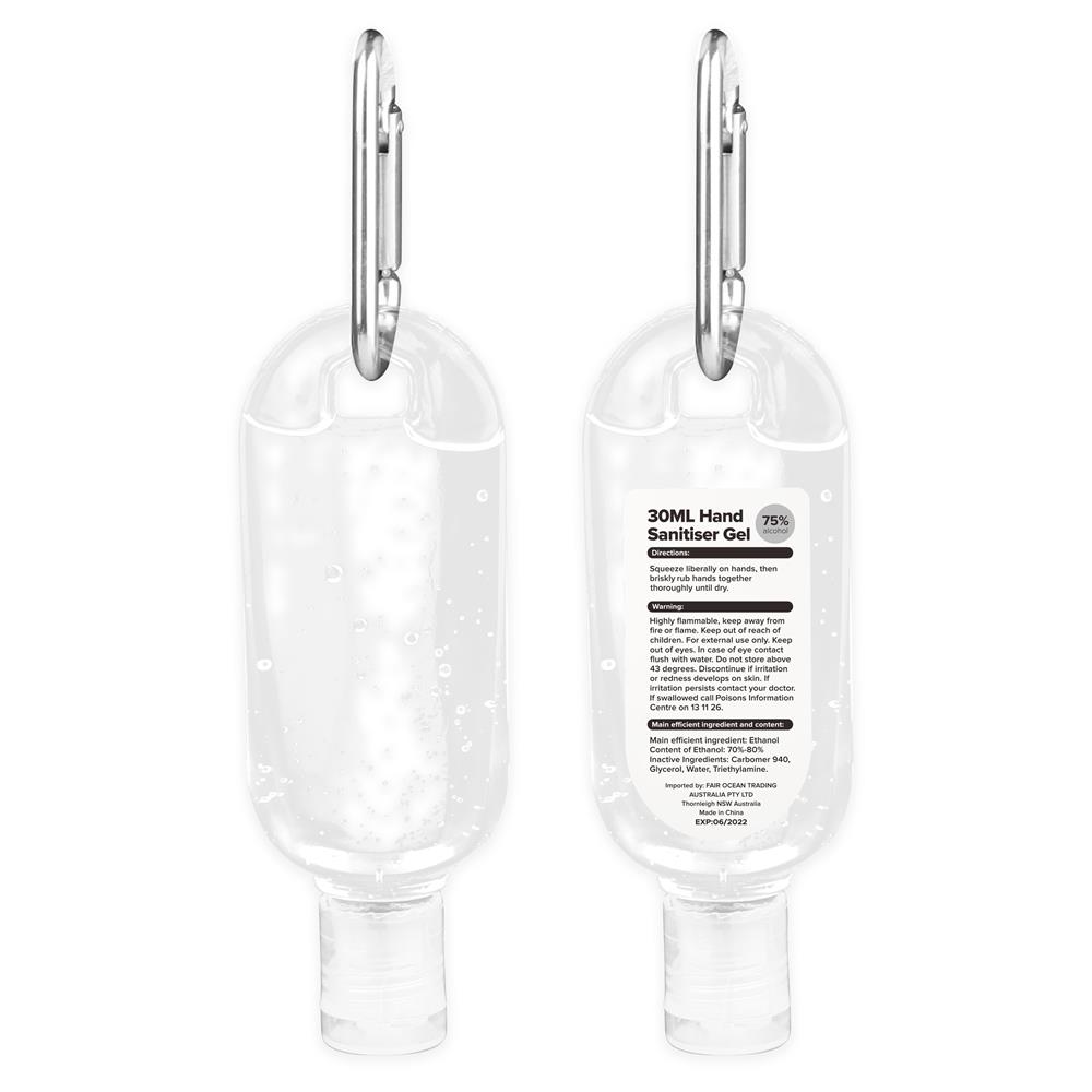 60ml Hand Sanitiser Gel with Carabiner