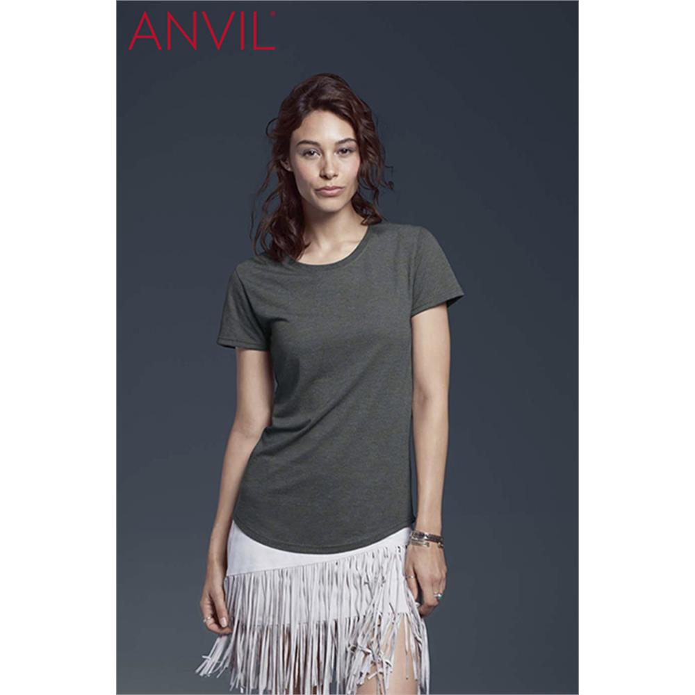 6750L LADIES SS TRI BLEND TEE