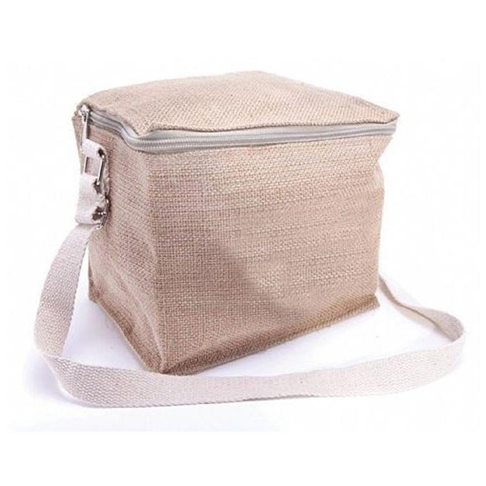 6 Can Jute Cooler Bag