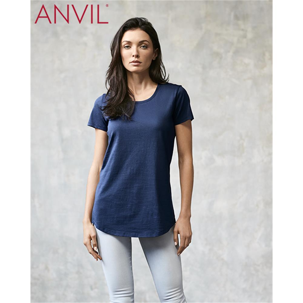 790L ANVIL WOMEN'S BLACK TEE