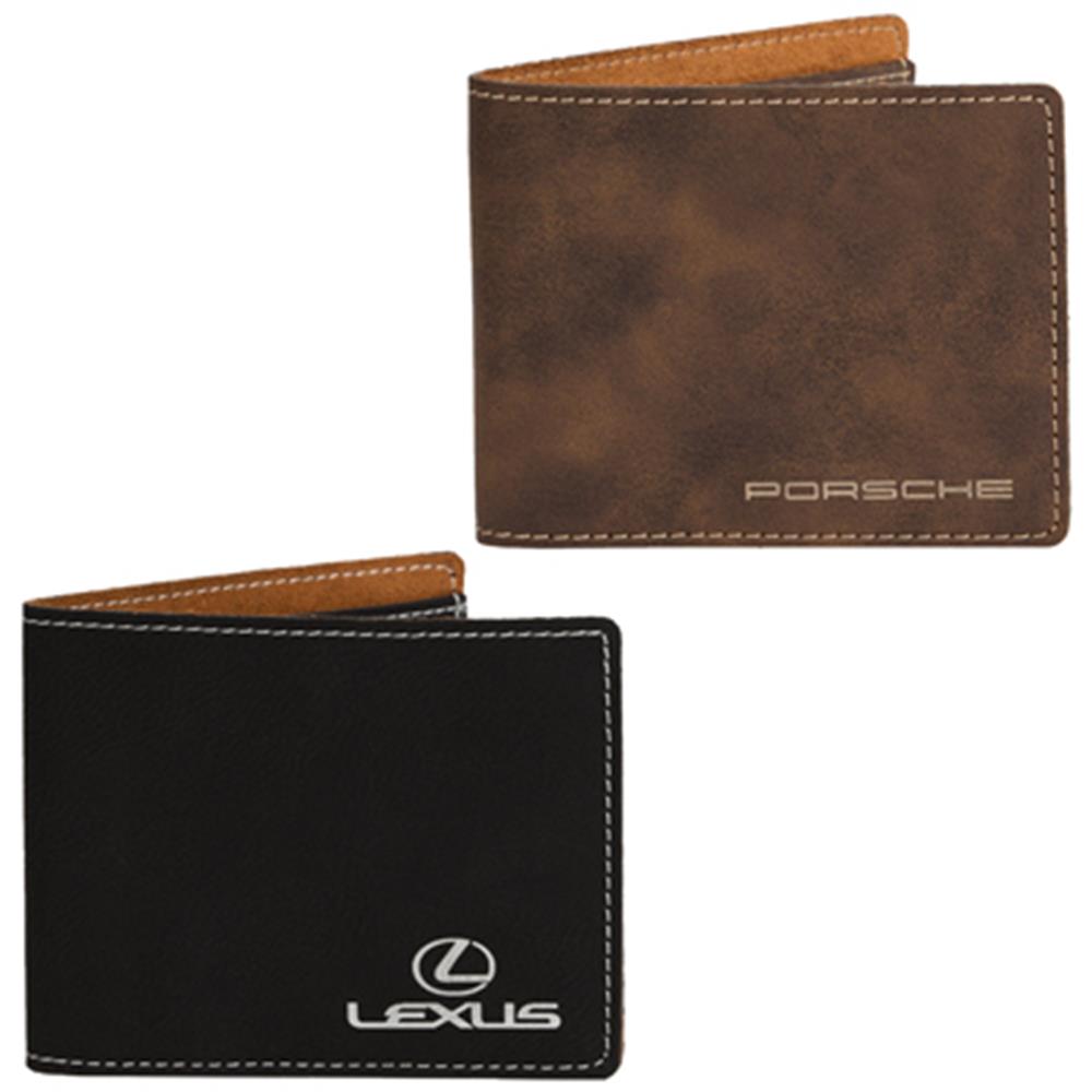 AGRADE Sueded Leatherette Slim Fold Wallet