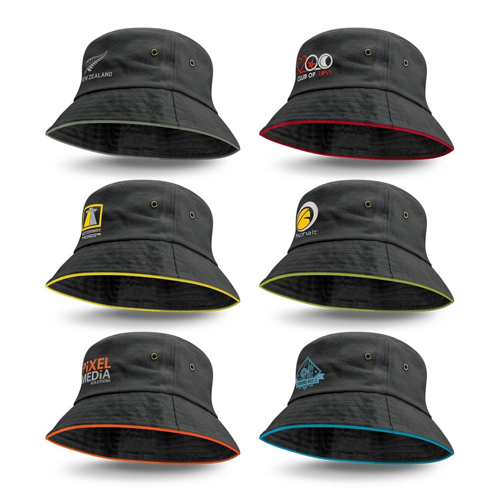 Bondi Premium Bucket Hat - Coloured Sandwich Trim