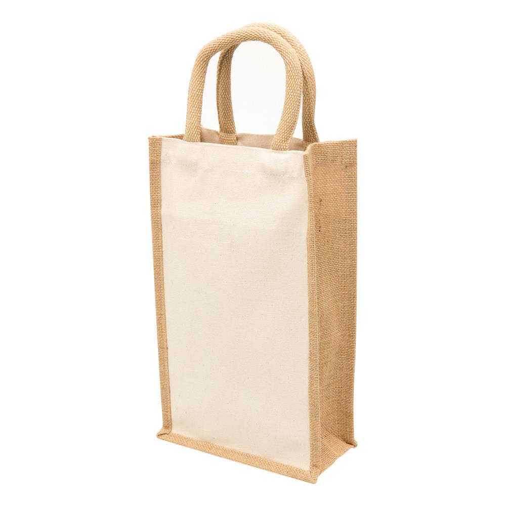 Eco Jute 2 Bottle Wine Bag