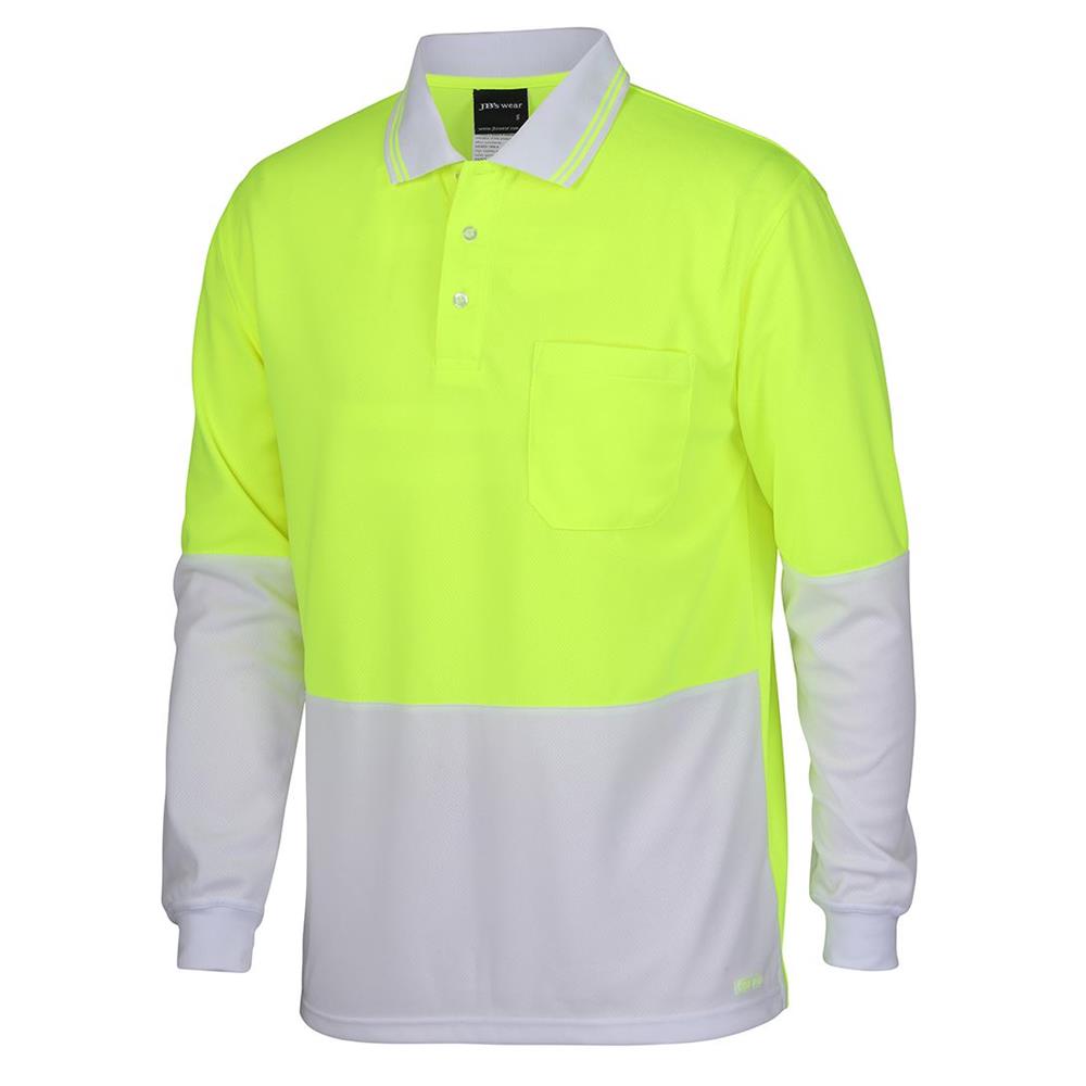 Hi Vis Long Sleeve Traditional Polo