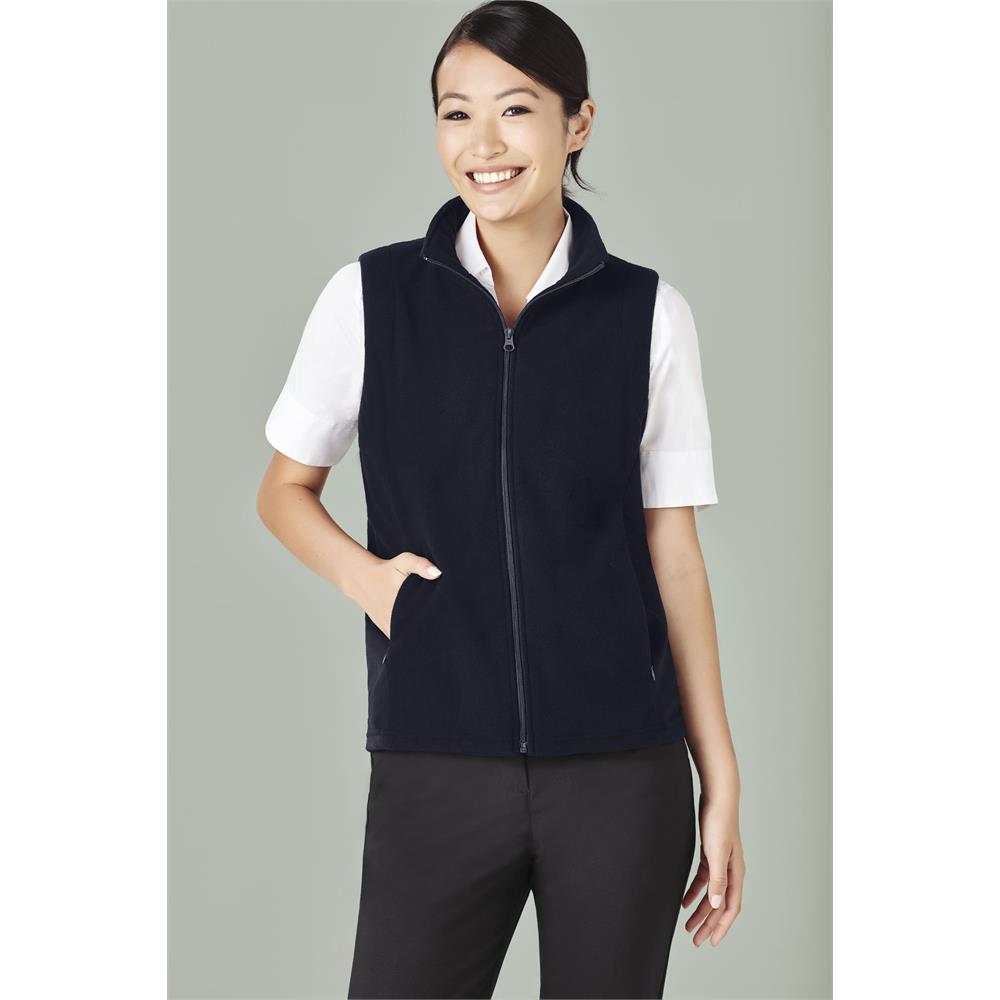 Ladies Plain Micro Fleece Vest