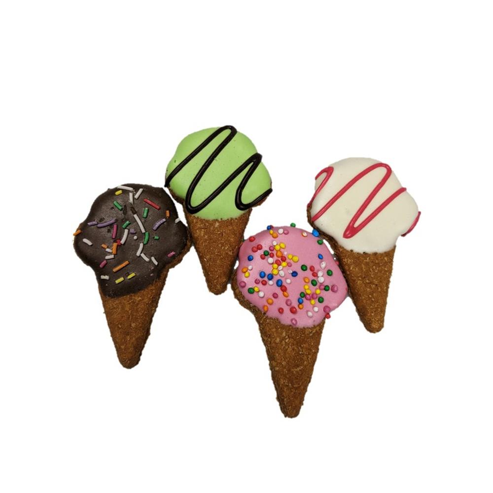 Little Ice Cream Cone Gourmet Dog Cookies 1pce - Individually Wrapped 