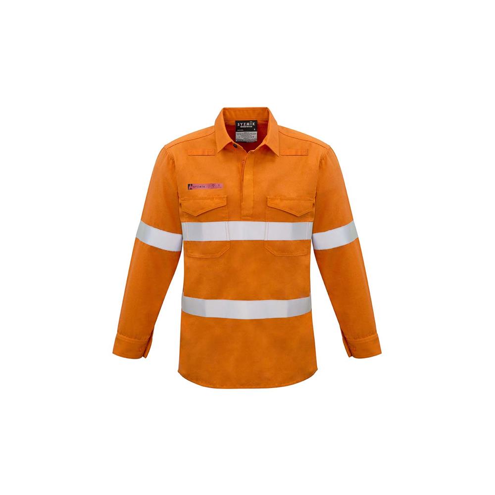Mens FR Closed Front Hooped Taped Shirt