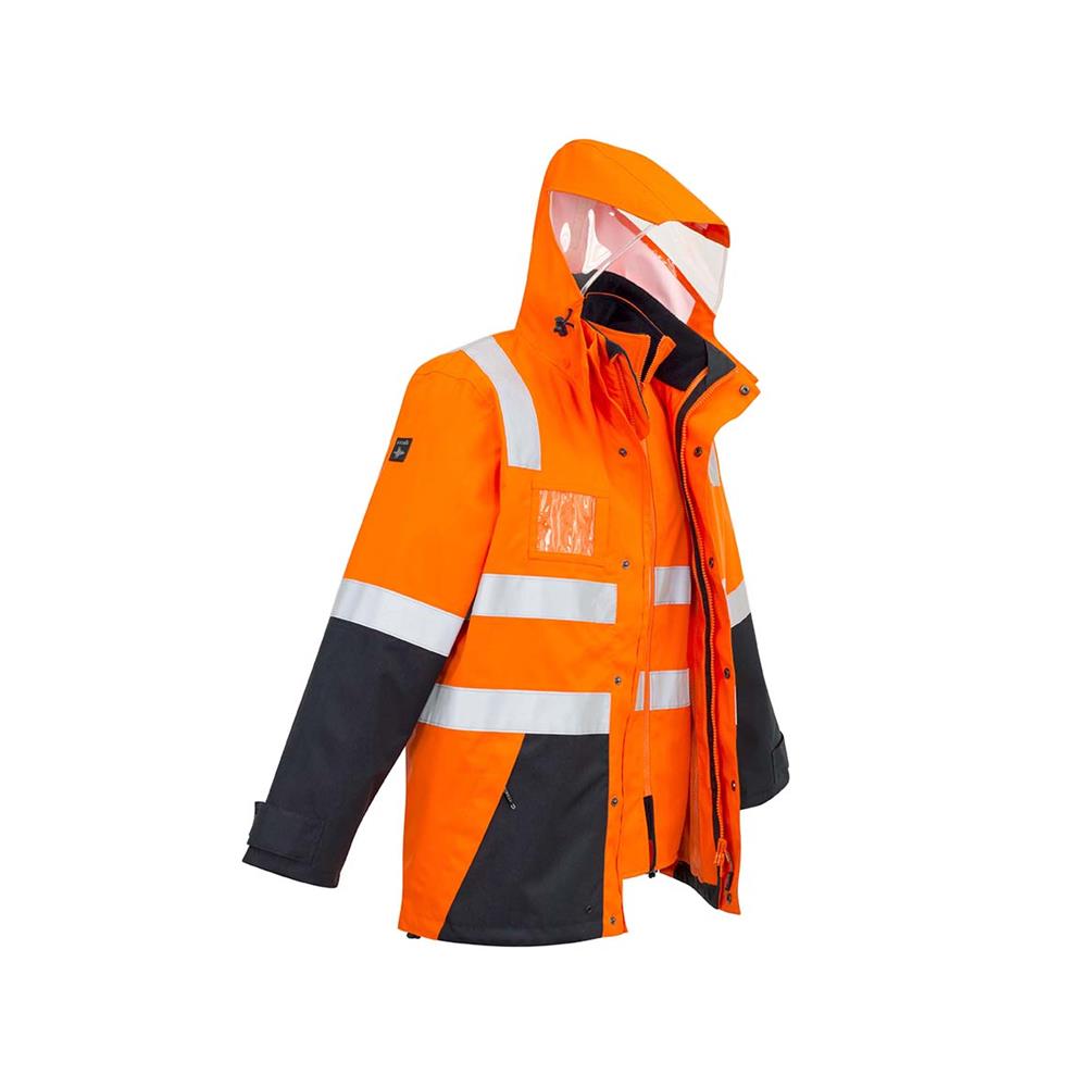 Mens Hi Vis 4 in 1 Waterproof Jacket