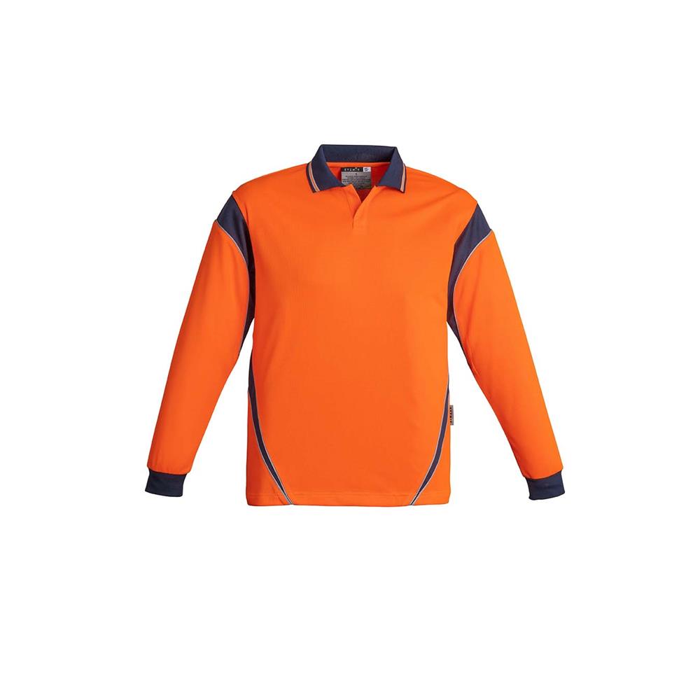Mens Hi Vis Aztec Polo - Long Sleeve
