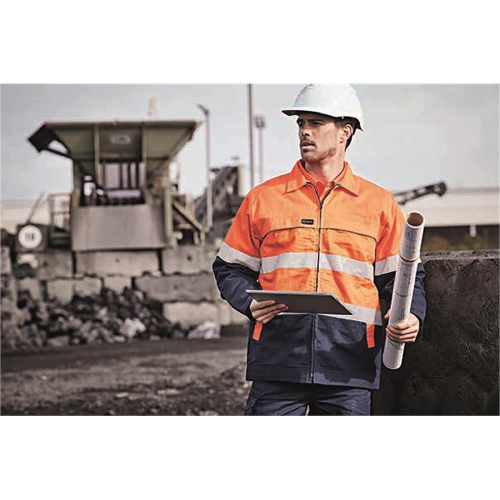 Mens Hi Vis Cotton Drill Jacket