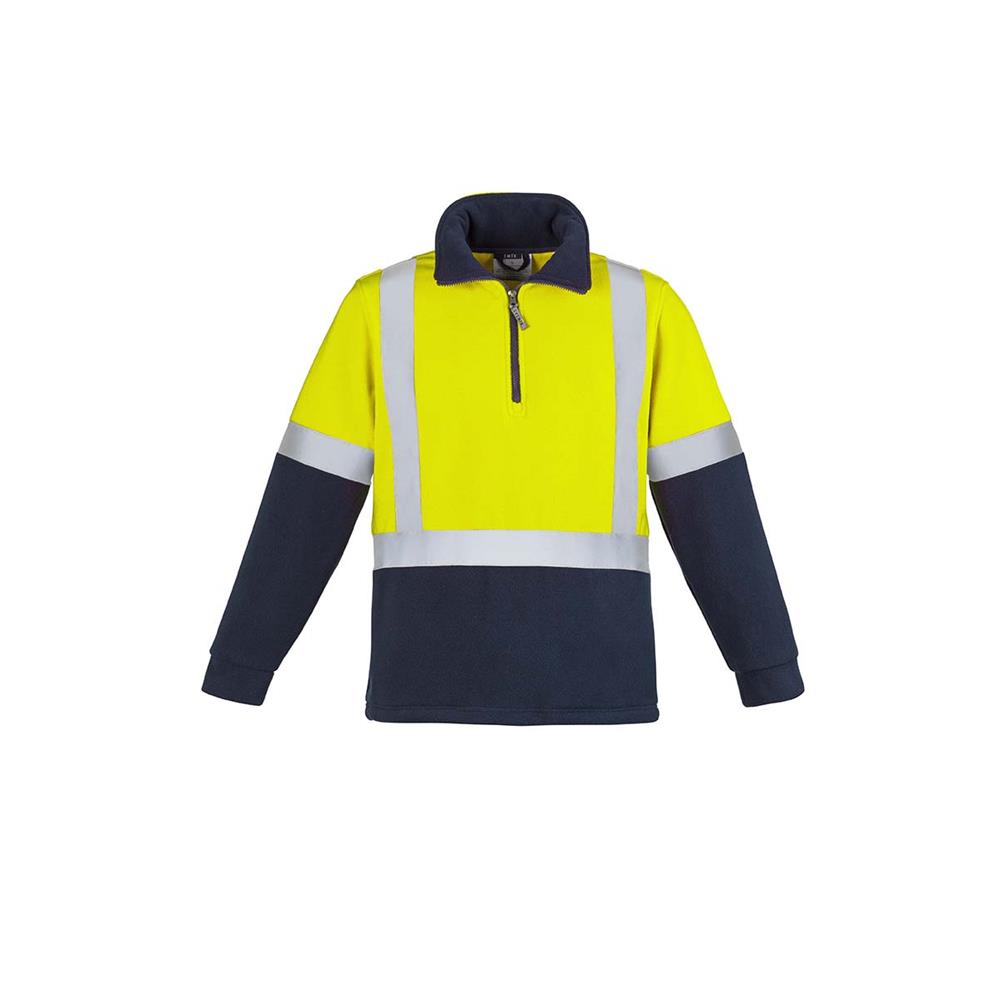 Mens Hi Vis Fleece Jumper - Shoulder Taped