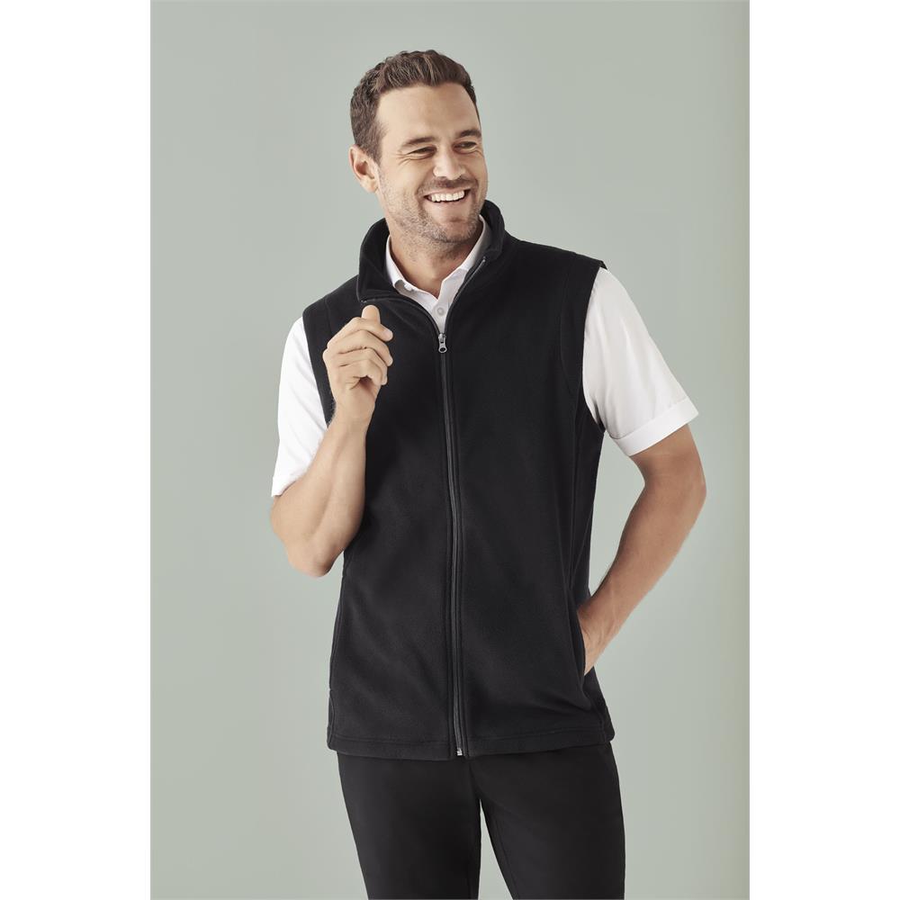 Mens Plain Micro Fleece Vest