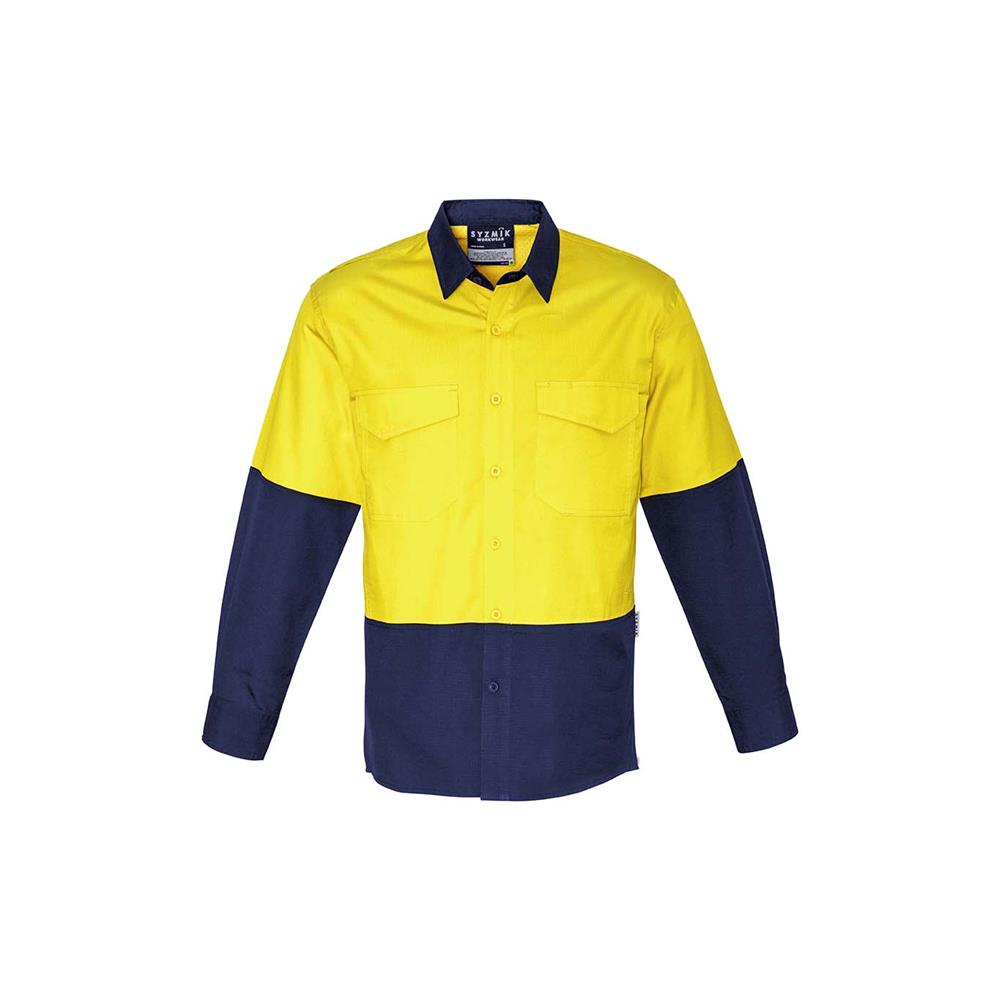 Mens Rugged Cooling Hi Vis Spliced Shirt