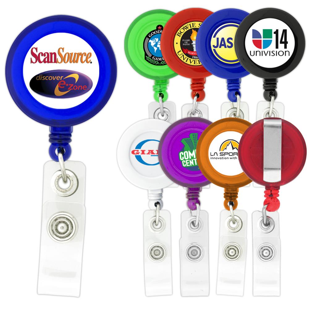 Round Retractable Badge Holder