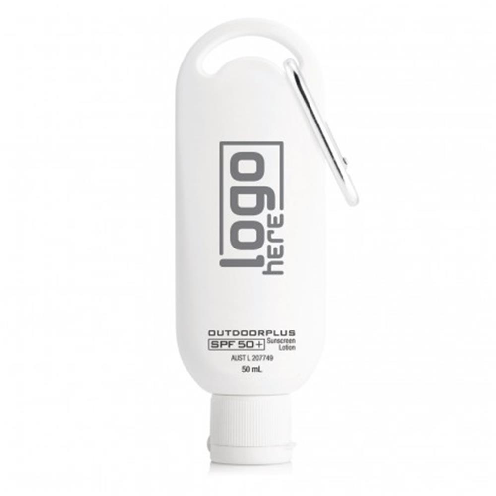 SPF 50 Plus Sunscreen on Carabiner
