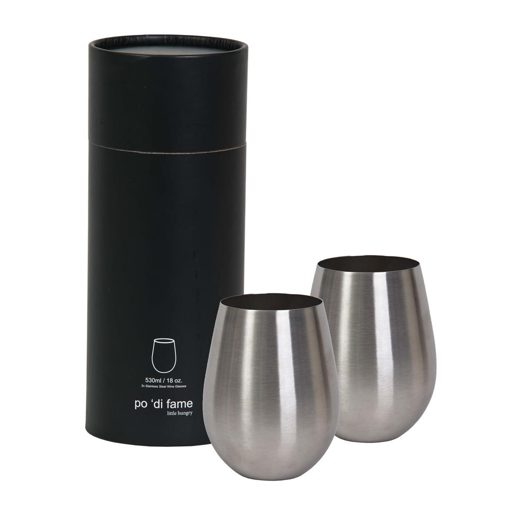 Stemless Stainless Steel Wine Glass