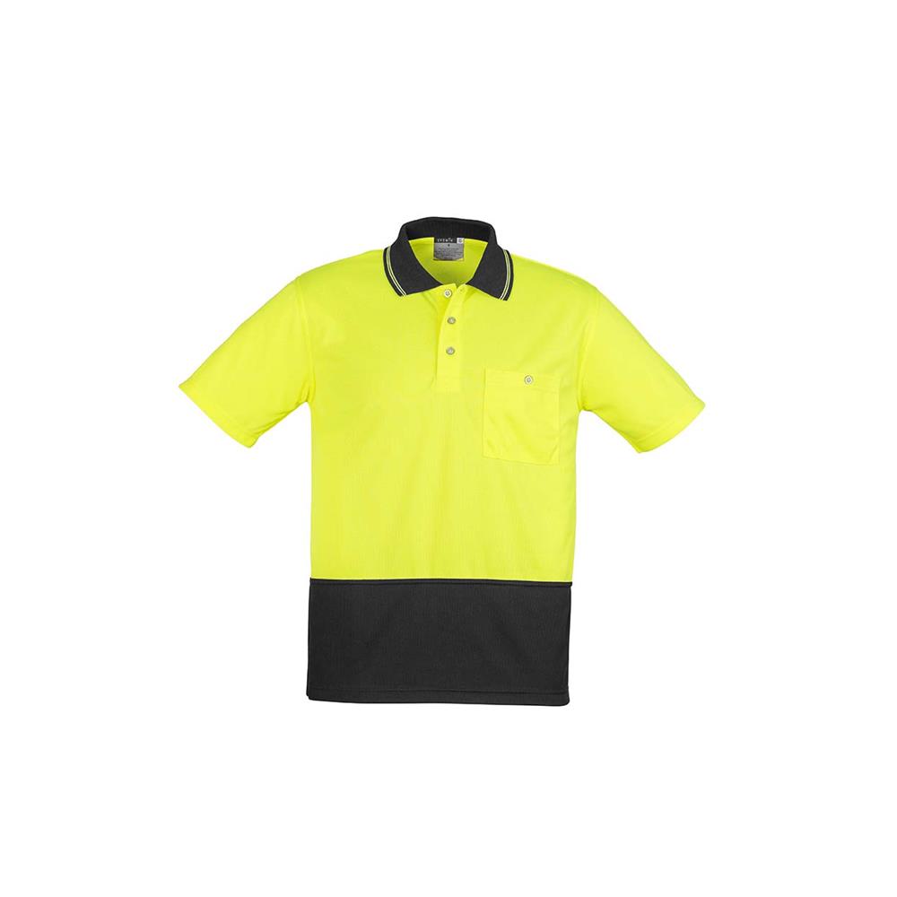 Unisex Hi Vis Basic Spliced Polo - Short Sleeve