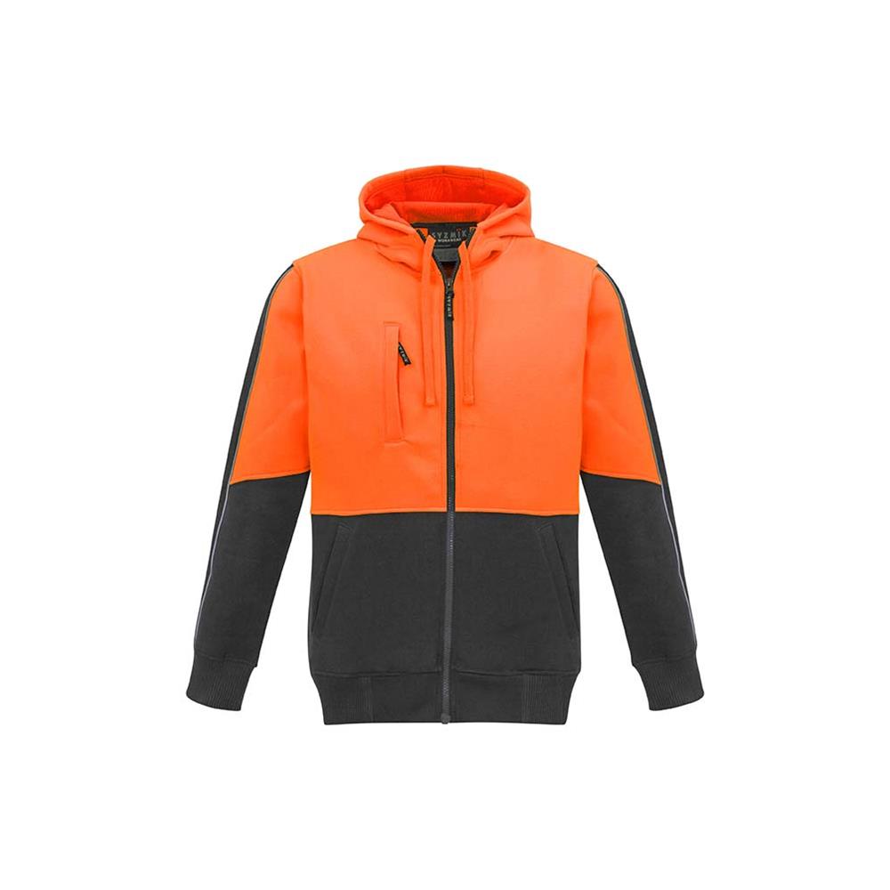 Unisex Hi Vis Full Zip Hoodie