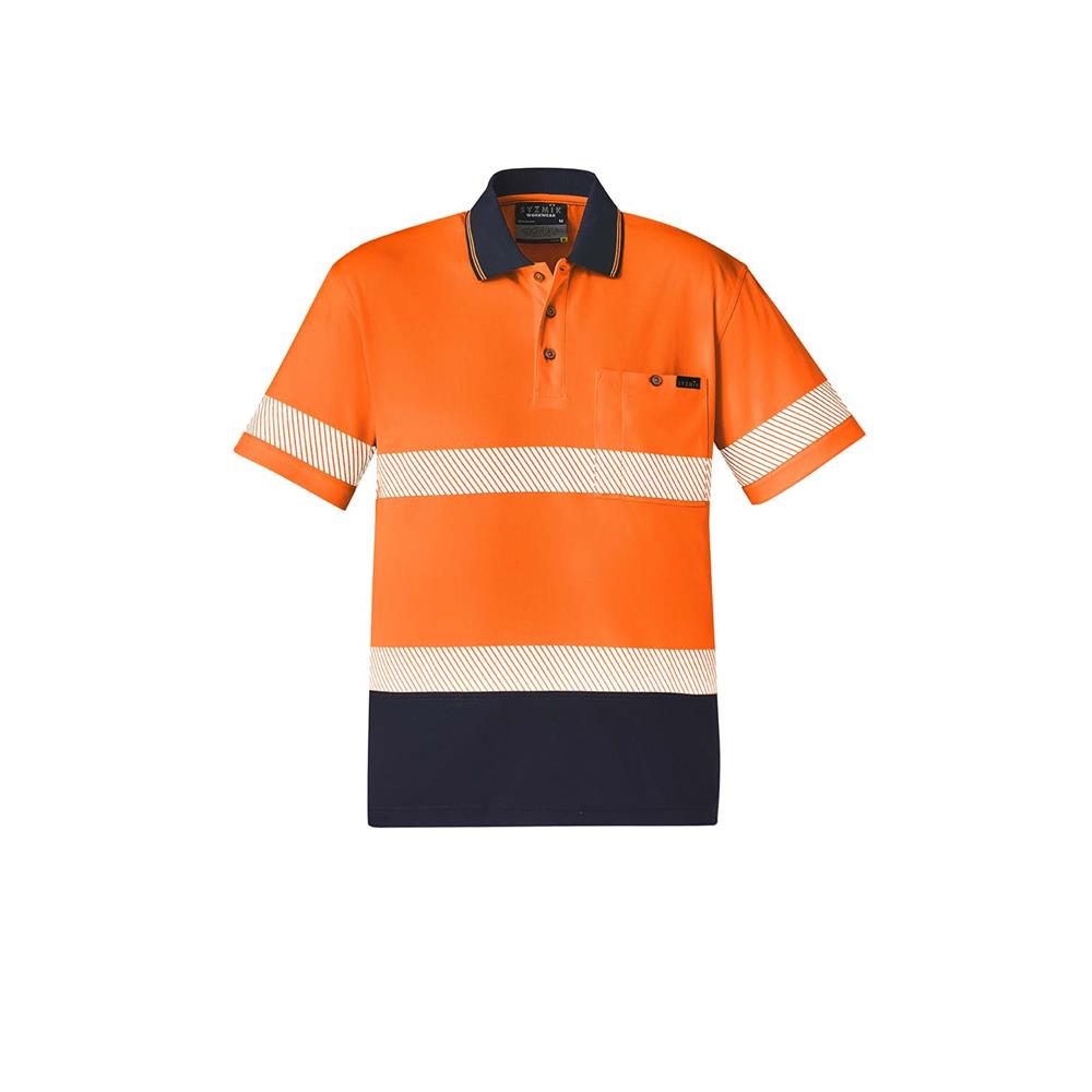 Unisex Hi Vis Segmented S/S Polo - Hoop Taped